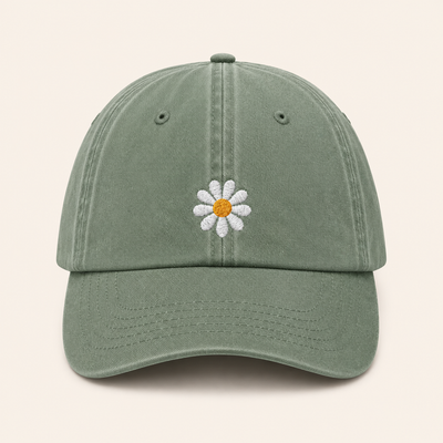 Casquette brodée Marguerite