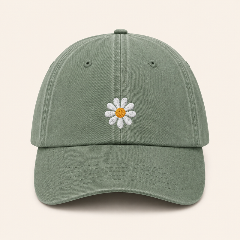 Casquette brodée Marguerite